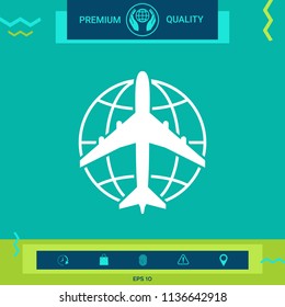Earth and Airplane logo