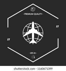 Earth and Airplane logo