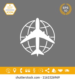 Earth and Airplane logo