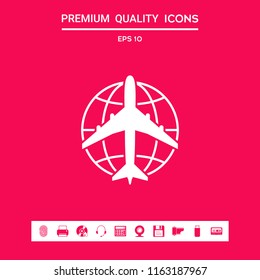 Earth and Airplane logo