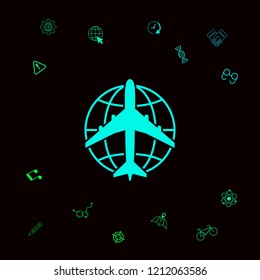Earth and Airplane logo