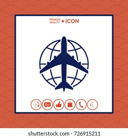 Earth and Airplane logo