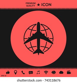 Earth and Airplane logo