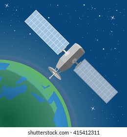 Earth And Artificial Satellite 