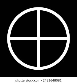 earth astrology sign with black background icon design