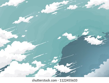 Earth background seeing from the sky, looks beautiful in vector illustration.