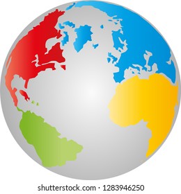 Earth ball in color logo
