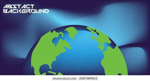 Earth banner abstract gradient background. Vector illustration
