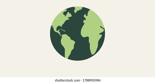 Earth banner with place for text. Vector illustration. Text setting. 