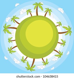 Earth with blue sky vector illustration