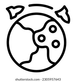 Earth bomb icon outline vector. Metal care. Home bunker