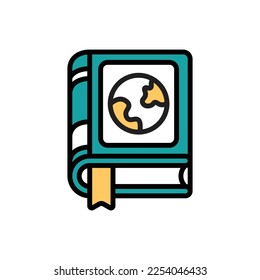 Earth Book Icon Vector Illustration