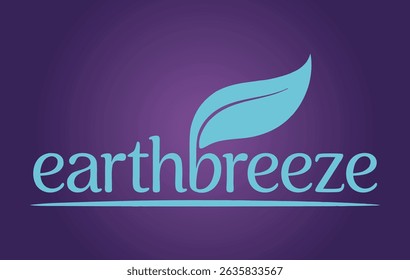 Earth Breeze Free Leaf Logo	Design Vector