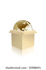 earth in the brown box