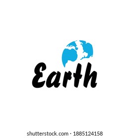 Earth Brush Typography Logo Stock Vector (Royalty Free) 1885124158 ...