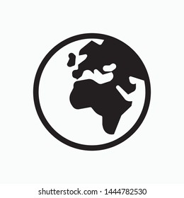 Earth button. flat illustration of Earth button vector icon for web