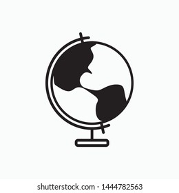 Earth button. flat illustration of Earth button vector icon for web
