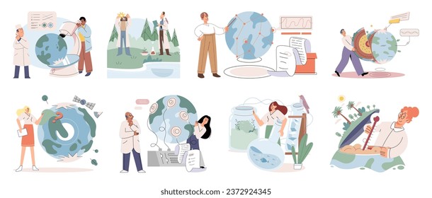 Earth care. Vector illustration. Earth Day serves as reminder to actively participate in eco friendly practices The principles ecology guide us in preserving balance nature Environmental consciousness