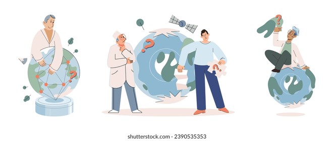 Earth care. Vector illustration. Saving Earth relies on conscious choices and responsible actions Supporting eco friendly initiatives contributes to greener world Our planet Earth is precious home