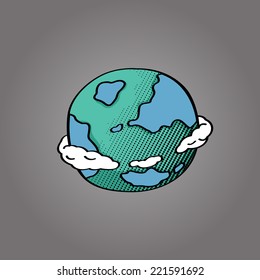 Earth Cartoon Vector