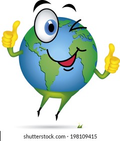 earth / cartoon vector and illustration, hand drawn, isolated on white background.