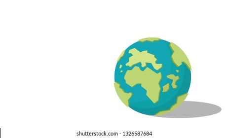 Earth cartoon vector. logo design. wallpaper. free space for text. copy space.