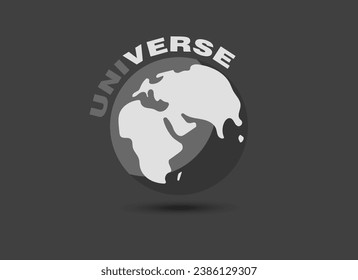 Earth cartoon vector. Universe. Earth Vector illustration editable stroke.