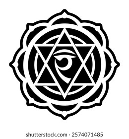 Earth chakra icon in glyph style