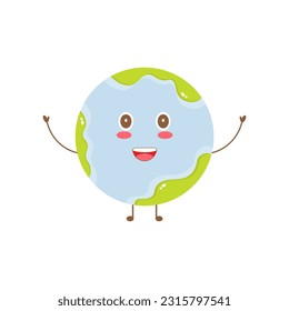 earth character mascot vector. cartoon character illustration