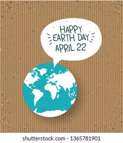 earth character with speech bubbles
