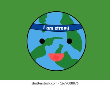 Earth character Vector illustration, all for making people's service ads, posters, etc.