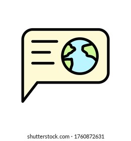 Earth, chart icon. Simple color with outline vector elements of mother earth day icons for ui and ux, website or mobile application