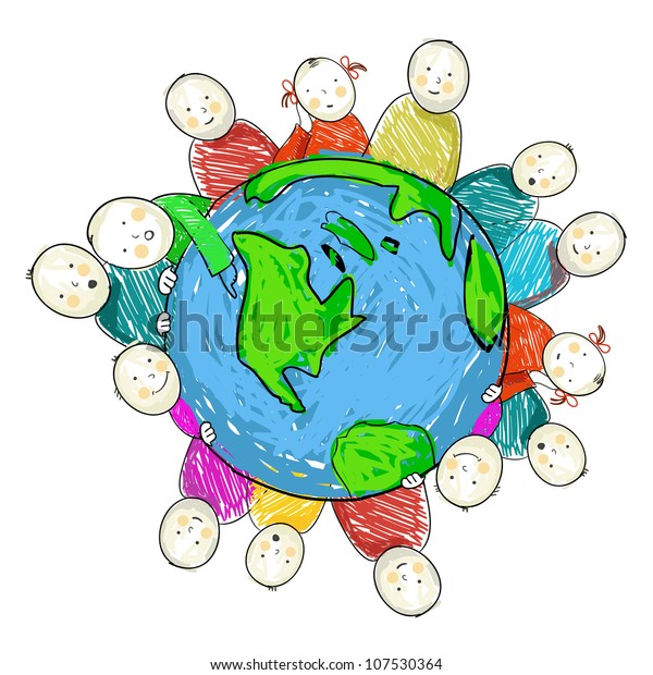 Download Earth Children Vector Stock Vector (Royalty Free) 107530364