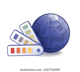 Earth color chart tones flat illustration