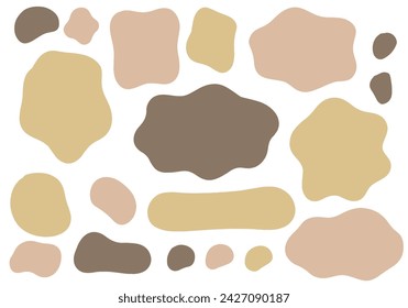 Earth color fluffy background material set