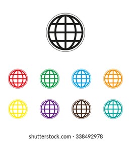 earth - color vector icon