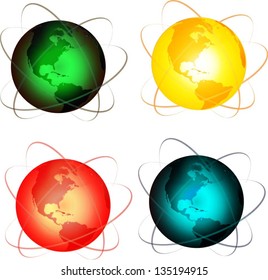 Earth colorful vector