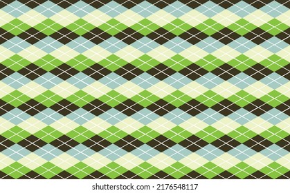 Earth colors argyle pattern concept. Suitable for fabric, textile, wallpaper, rug, and banner.