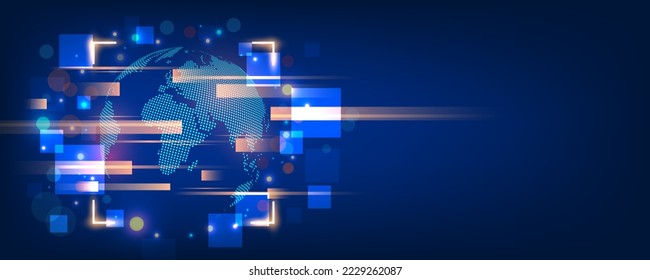Imagen de fondo del concepto de tecnología de la Tierra y las comunicaciones