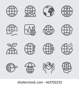 Earth concept line icon