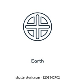 Earth concept line icon. Linear Earth concept outline symbol design. This simple element illustration can be used for web and mobile UI/UX.