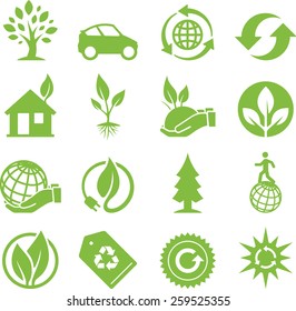 Earth Conservation And Ecology Icon Set