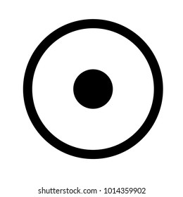 Earth core icon. Planet symbol. Inner structure element. Flat design. Vector Illustration.