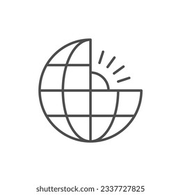 Earth core line outline icon