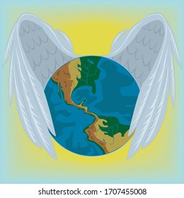 824 Angel Wings Earth Images, Stock Photos & Vectors | Shutterstock