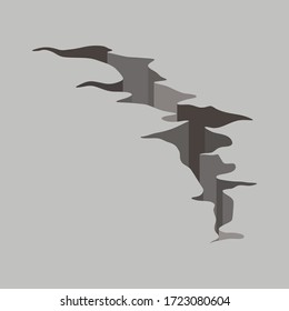 Earth crack illustration flat design