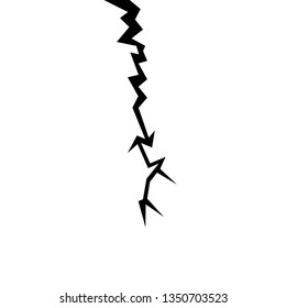 Earth crack isolated on background vector illustration