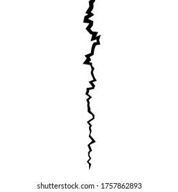 Earth crack isolated on background vector illustration crack in ground after earthquake the rift on surface