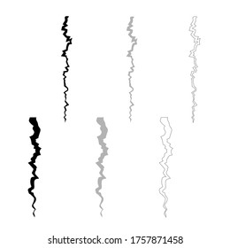 Earth crack isolated on background vector illustration crack in ground after earthquake the rift on surface