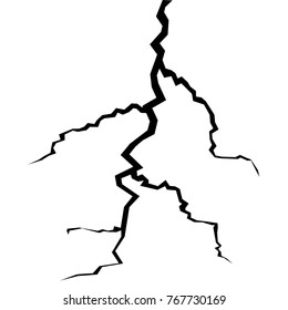 Earth crack isolated on background vector illustration